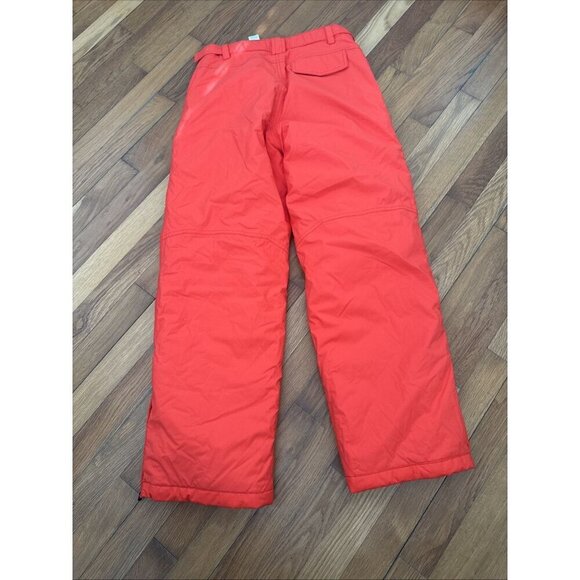 LL Bean Kids Snow Pants Orange Insulated Thinsulate Size 14 - Picture 3 of 6
